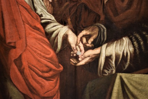 Antiquités - L'hommage de l'argent - Maître flamand, Cercle de P.P. Rubens